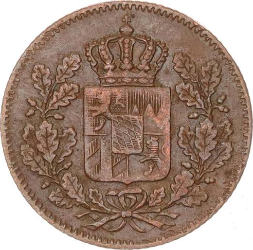 Awers monety - 2 fenigi 1845 - cena  monety - Bawaria, Ludwik I