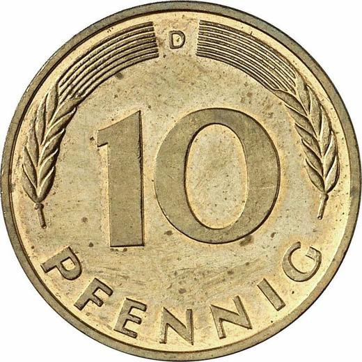 Anverso 10 Pfennige 1990 D - valor de la moneda  - Alemania, RFA