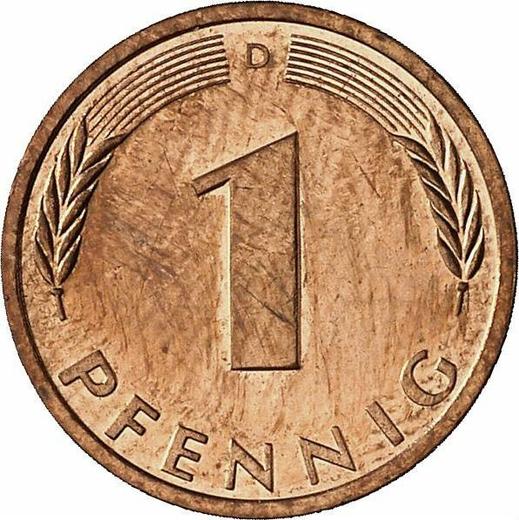 Аверс монеты - 1 пфенниг 1996 года D - цена  монеты - Германия, ФРГ