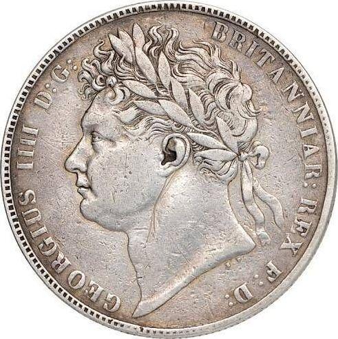 Аверс монеты - 1/2 кроны (Полукрона) 1823 года BP "Тип 1820-1823" - цена серебряной монеты - Великобритания, Георг IV