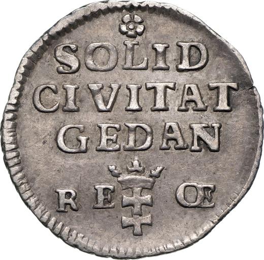 Реверс монеты - Шеляг 1763 года REOE "Гданьский" Чистое серебро - цена серебряной монеты - Польша, Август III