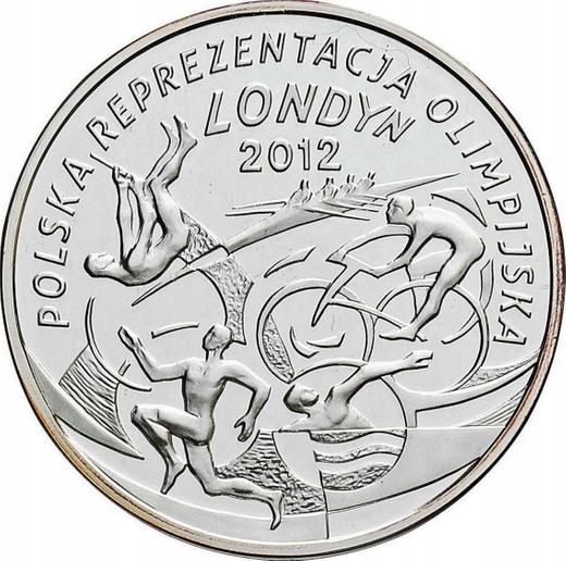 Reverse 10 Zlotych 2012 MW AN "Polish Olympic Team - London 2012" - Silver Coin Value - Poland, III Republic after denomination