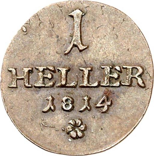 Реверс монеты - Геллер 1814 года - цена  монеты - Саксен-Мейнинген, Бернгард II