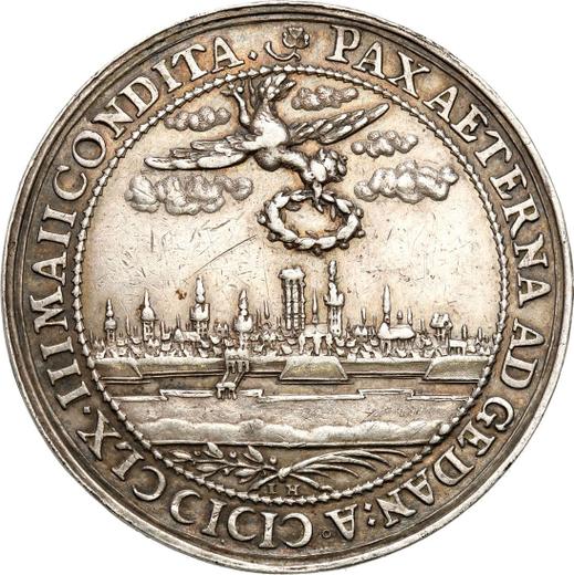 Reverso Donación 6 ducados 1660 IH "Gdańsk" Plata - valor de la moneda de plata - Polonia, Juan II Casimiro