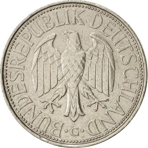 Rewers monety - 1 marka 1975 G - cena  monety - Niemcy, RFN
