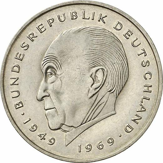 Anverso 2 marcos 1978 G "Konrad Adenauer" - valor de la moneda  - Alemania, RFA