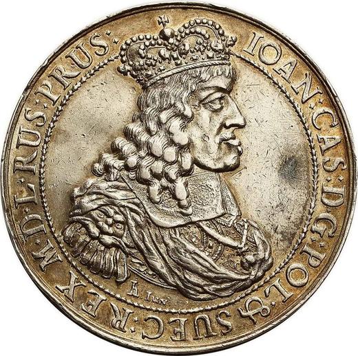 Obverse Donative 10 Ducat 1660 h Iun "Danzig" - Silver Coin Value - Poland, John II Casimir