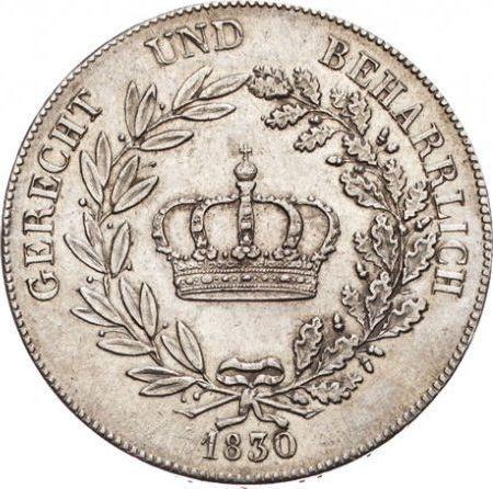 Реверс монеты - Талер 1830 года - цена серебряной монеты - Бавария, Людвиг I