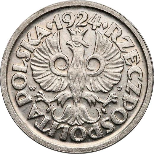 Аверс монеты - Пробные 20 грошей 1924 года WJ Никель - цена  монеты - Польша, II Республика