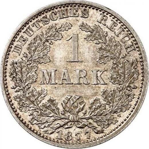 Аверс монеты - 1 марка 1877 года A "Тип 1873-1887" - цена серебряной монеты - Германия, Германская Империя