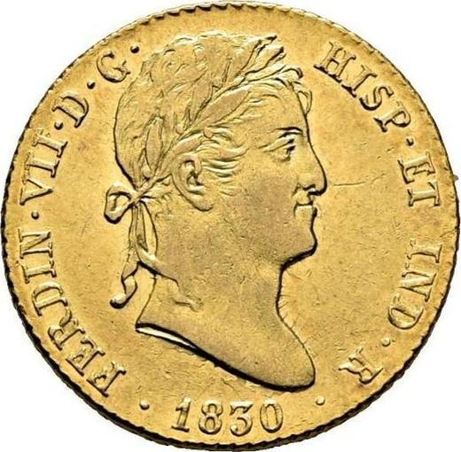 Awers monety - 2 escudo 1830 M AJ - cena złotej monety - Hiszpania, Ferdynand VII