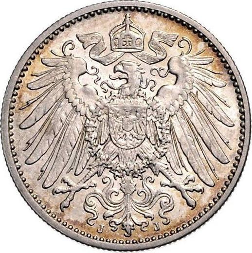Rewers monety - 1 marka 1913 J "Typ 1891-1916" - cena srebrnej monety - Niemcy, Cesarstwo Niemieckie