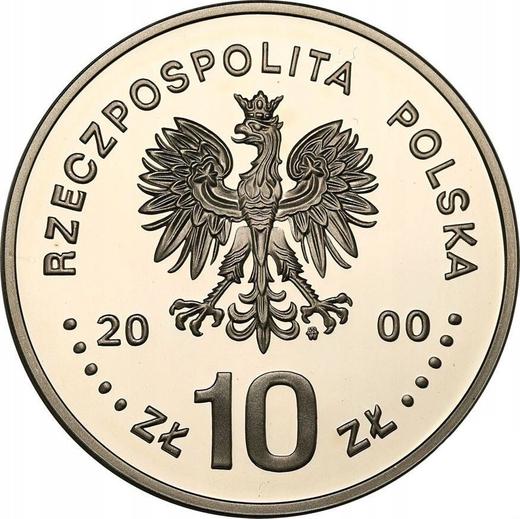 Аверс монеты - 10 злотых 2000 года MW ET "Ян II Казимир" Погрудный портрет - цена серебряной монеты - Польша, III Республика после деноминации