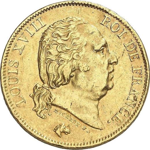Awers monety - 40 franków 1816 Q "Typ 1816-1824" Perpignan - Francja, Ludwik XVIII