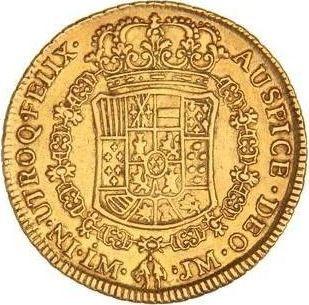 Реверс монеты - 4 эскудо 1763 LM JM - Перу, Карл III