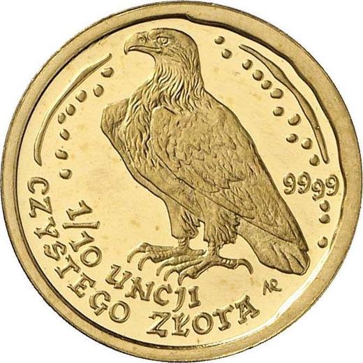 Reverso 50 eslotis 1995 MW NR "Pigargo europeo" - valor de la moneda de oro - Polonia, República moderna