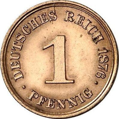 Anverso 1 Pfennig 1876 E "Tipo 1873-1889" - valor de la moneda  - Alemania, Imperio alemán