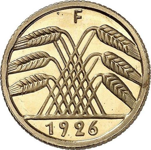 Reverso 5 Reichspfennigs 1926 F - valor de la moneda  - Alemania, República de Weimar