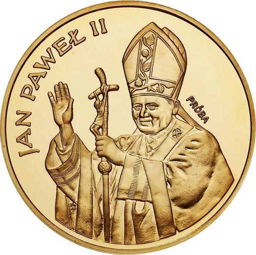 Реверс монеты - Пробные 10000 злотых 1986 года CHI SW "Иоанн Павел II" Золото - цена золотой монеты - Польша, Народная Республика