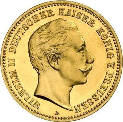Anverso 10 marcos 1890 A "Prusia" - valor de la moneda de oro - Alemania, Imperio alemán