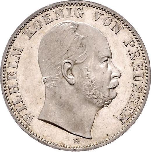 Аверс монеты - Талер 1870 года B - цена серебряной монеты - Пруссия, Вильгельм I
