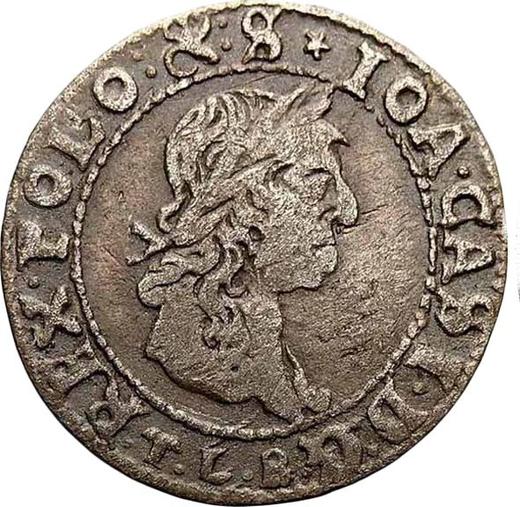 Аверс монеты - Трояк (3 гроша) 1665 года "Литва" - цена серебряной монеты - Польша, Ян II Казимир
