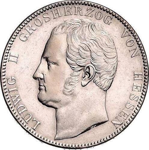 Anverso 2 táleros 1842 - valor de la moneda de plata - Hesse-Darmstadt, Luis II