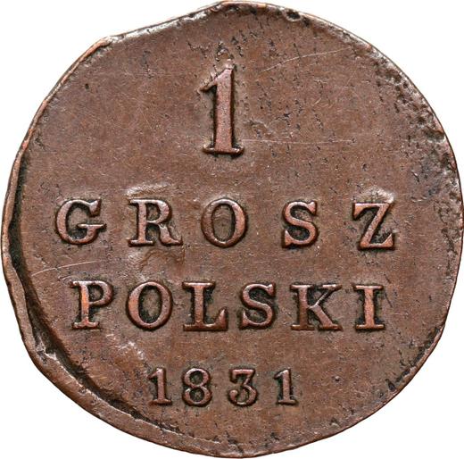 Reverso 1 grosz 1831 KG - valor de la moneda  - Polonia, Zarato de Polonia