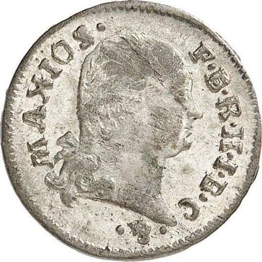 Аверс монеты - 1 крейцер 1802 года - цена серебряной монеты - Бавария, Максимилиан I