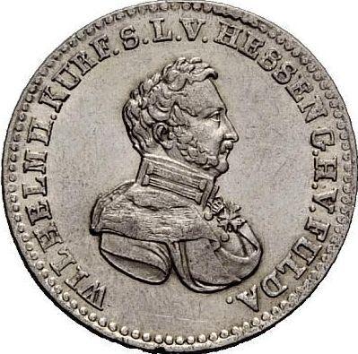 Аверс монеты - 1/6 талера 1830 года - цена серебряной монеты - Гессен-Кассель, Вильгельм II