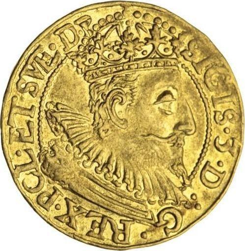 Аверс монеты - Дукат 1599 года "Гданьск" - цена золотой монеты - Польша, Сигизмунд III Ваза