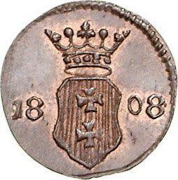 Awers monety - 1 szeląg 1808 M "Danzig" Miedź - cena  monety - Polska, Wolne Miasto Gdańsk