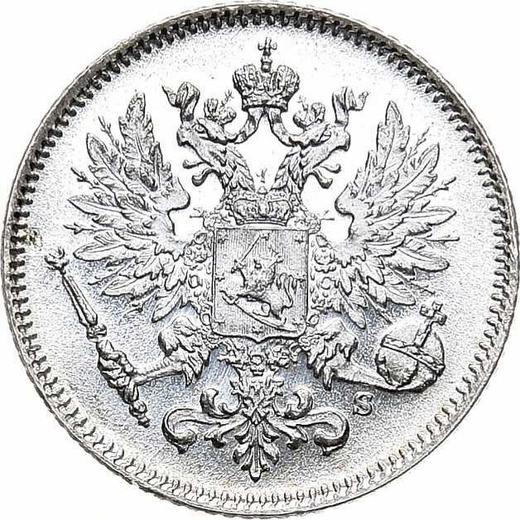 Аверс монеты - 25 пенни 1913 года S - цена серебряной монеты - Финляндия, Великое княжество