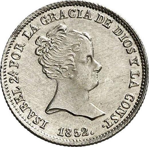 Аверс монеты - 1 реал 1852 года S RD "Тип 1838-1852" - цена серебряной монеты - Испания, Изабелла II