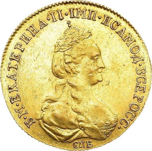 Аверс монеты - 5 рублей 1778 года СПБ - цена золотой монеты - Россия, Екатерина II