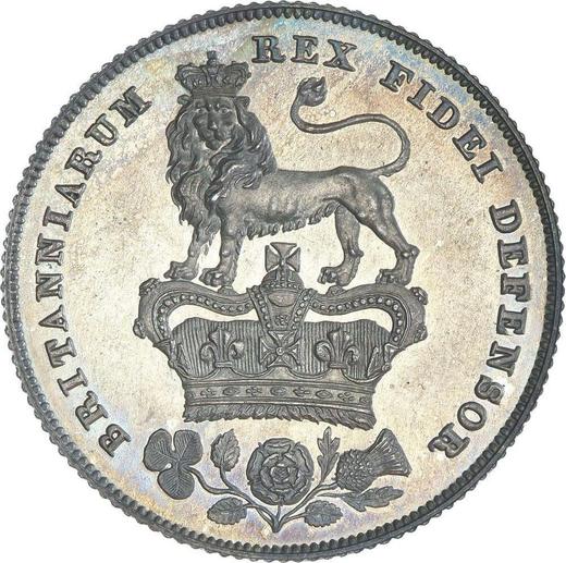 Rewers monety - 1 szeląg 1826 - cena srebrnej monety - Wielka Brytania, Jerzy IV