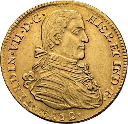 Anverso 4 escudos 1812 Mo HJ "Tipo 1810-1812" - valor de la moneda de oro - México, Fernando VII