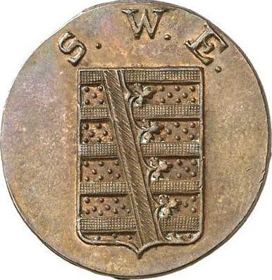 Аверс монеты - 1 пфенниг 1830 года - цена  монеты - Саксен-Веймар-Эйзенах, Карл Фридрих