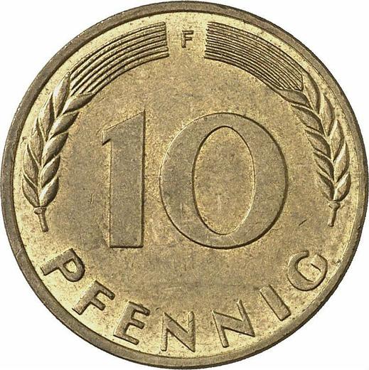 Аверс монеты - 10 пфеннигов 1968 года F - цена  монеты - Германия, ФРГ