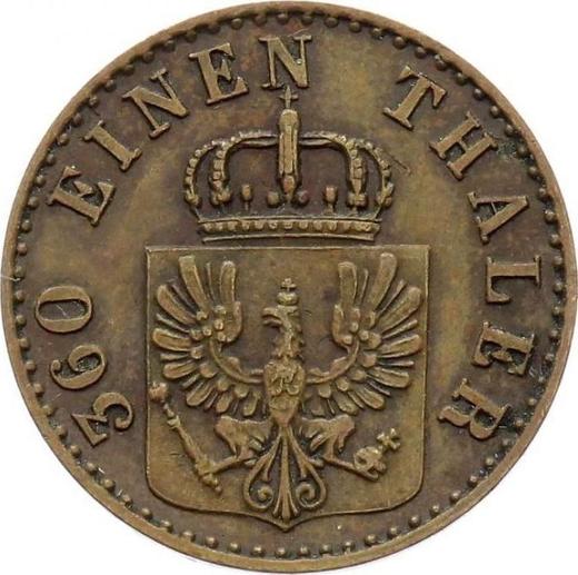 Аверс монеты - 1 пфенниг 1851 года A - цена  монеты - Пруссия, Фридрих Вильгельм IV