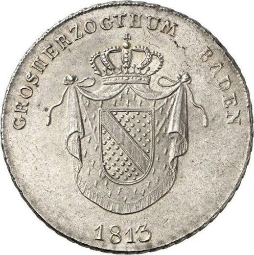 Аверс монеты - Талер 1813 года D - цена серебряной монеты - Баден, Карл Людвиг Фридрих
