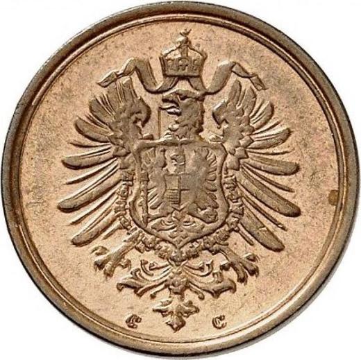 Reverso 1 Pfennig 1874 C "Tipo 1873-1889" - valor de la moneda  - Alemania, Imperio alemán