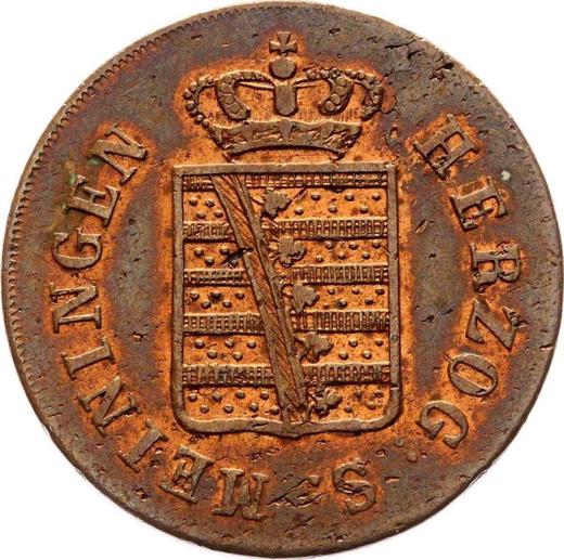 Anverso 1 Kreuzer 1832 "Tipo 1831-1835" - valor de la moneda  - Sajonia-Meiningen, Bernardo II
