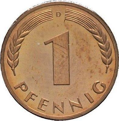 Аверс монеты - 1 пфенниг 1950 года D - цена  монеты - Германия, ФРГ