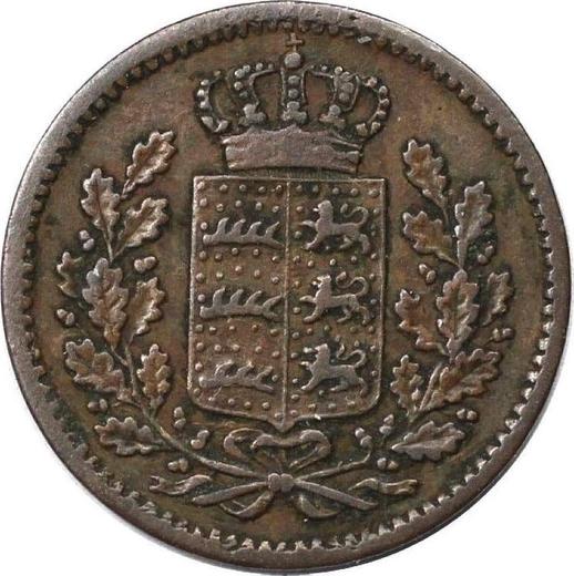 Аверс монеты - 1/4 крейцера 1856 года - цена  монеты - Вюртемберг, Вильгельм I