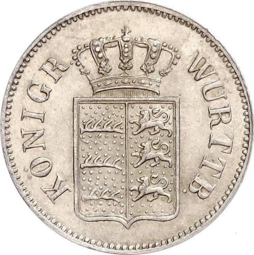 Аверс монеты - 6 крейцеров 1844 года - цена серебряной монеты - Вюртемберг, Вильгельм I