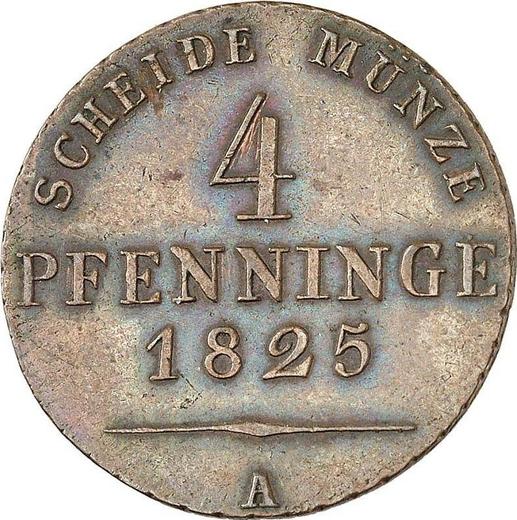 Reverso 4 Pfennige 1825 A - valor de la moneda  - Prusia, Federico Guillermo III