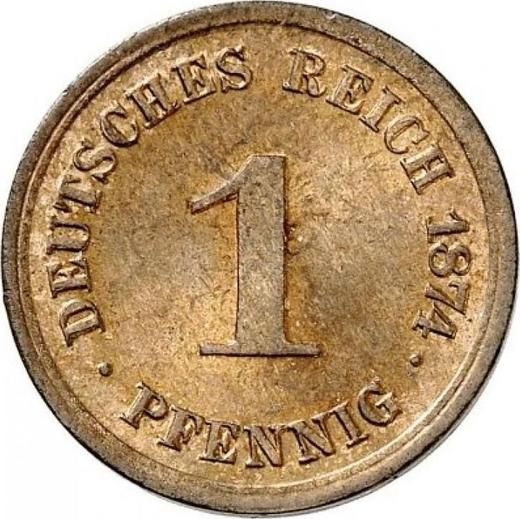 Obverse 1 Pfennig 1874 F "Type 1873-1889" -  Coin Value - Germany, German Empire
