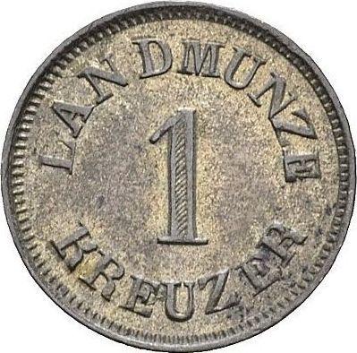 Reverso 1 Kreuzer 1829 L "Tipo 1828-1830" - valor de la moneda de plata - Sajonia-Meiningen, Bernardo II