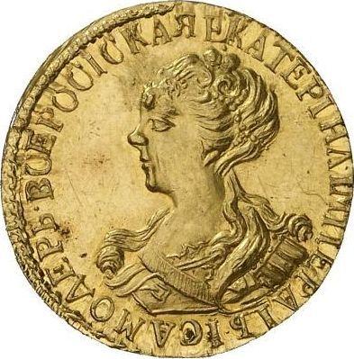 Аверс монеты - 2 рубля 1726 года Новодел - цена золотой монеты - Россия, Екатерина I